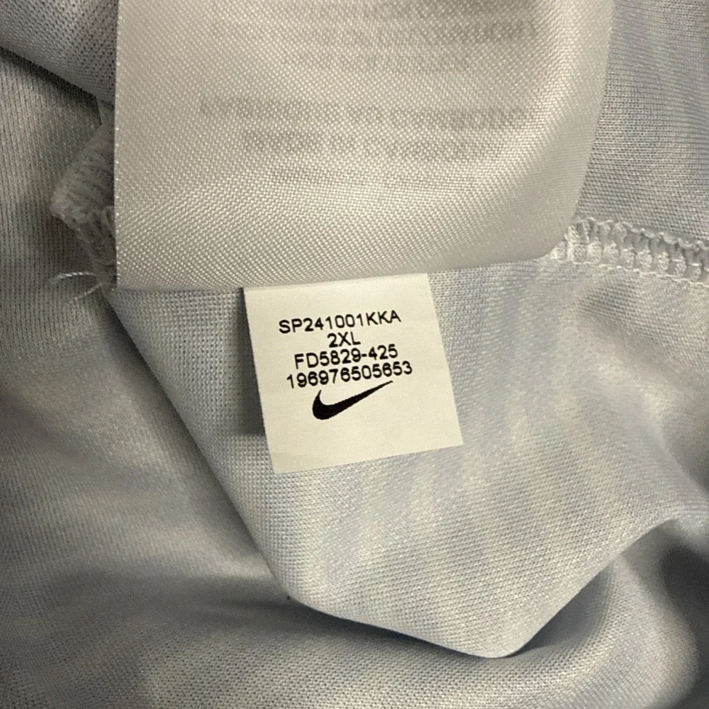 Nike Men's Dri-FIT Victory XXL Blue White Striped Golf Polo Shirt FD5829 - Picture 6 of 8